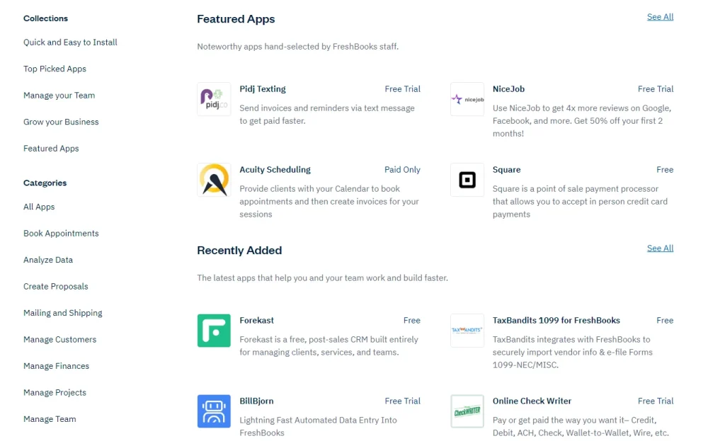 FreshBooks Apps & Integrations